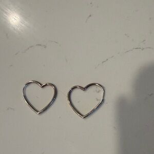 Pandora Heart Hoop Earrings